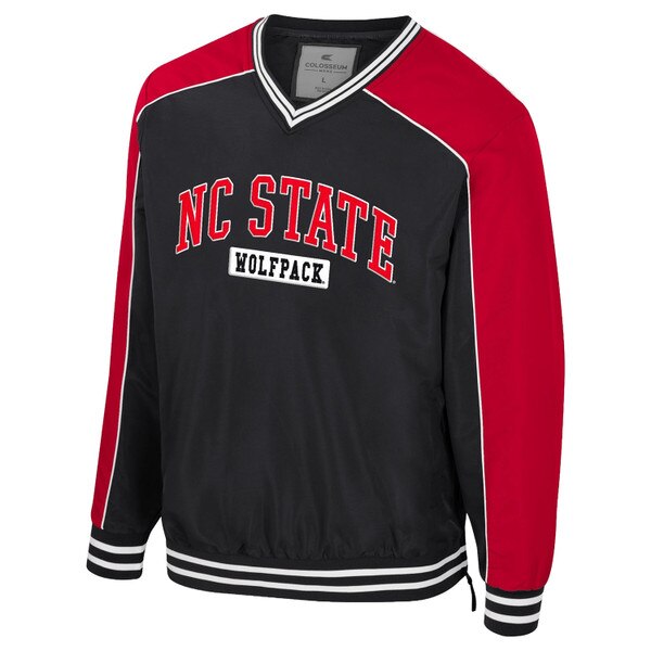 Black/Grey Men's V-Neck Coaches Pul